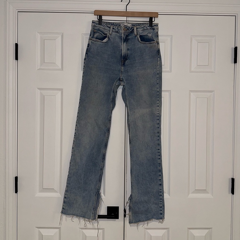 Zara split hem jeans